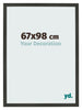 Bilderrahmen 67x98cm Antrazit MDF Bologna Vorne Messe | Yourdecoration.at