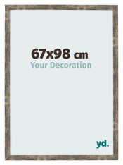 Bilderrahmen 67x98cm Blau Gold Meliert MDF Bologna Vorne Messe | Yourdecoration.at