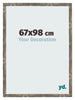 Bilderrahmen 67x98cm Blau Gold Meliert MDF Bologna Vorne Messe | Yourdecoration.at