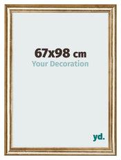 Bilderrahmen 67x98cm Gold Antik MDF Lazio Vorne Messe | Yourdecoration.at