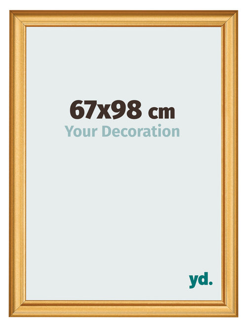 Bilderrahmen 67x98cm Gold Matt MDF Lazio Vorne Messe | Yourdecoration.at