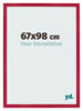 Bilderrahmen 67x98cm Rot MDF Bologna Vorne Messe | Yourdecoration.at