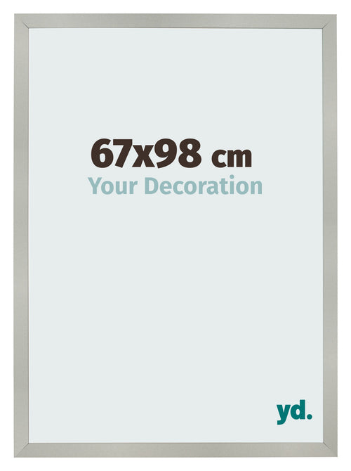 Bilderrahmen 67x98cm Silber Matt MDF Bologna Vorne Messe | Yourdecoration.at