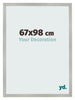 Bilderrahmen 67x98cm Silber Matt MDF Bologna Vorne Messe | Yourdecoration.at