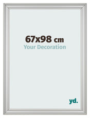 Bilderrahmen 67x98cm Silber Matt MDF Lazio Vorne Messe | Yourdecoration.at