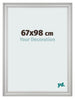 Bilderrahmen 67x98cm Silber Matt MDF Lazio Vorne Messe | Yourdecoration.at