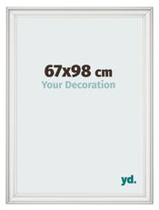 Bilderrahmen 67x98cm Weiss Gewischt MDF Lazio Vorne Messe | Yourdecoration.at
