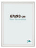 Bilderrahmen 67x98cm Weiss Gewischt MDF Lazio Vorne Messe | Yourdecoration.at