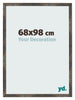 Bilderrahmen 68x98 cm Oxidiertes Metall MDF Bologna Vorne Messe | Yourdecoration.at