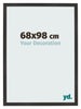 Bilderrahmen 68x98 cm Schwarz Matt MDF Bologna Vorne Messe | Yourdecoration.at