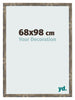 Bilderrahmen 68x98cm Blau Gold Meliert MDF Bologna Vorne Messe | Yourdecoration.at