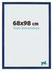 Bilderrahmen 68x98cm Dunkelblau Gewischt MDF Bologna Vorne Messe | Yourdecoration.at