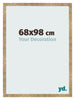 Bilderrahmen 68x98cm Gold Antik MDF Bologna Vorne Messe | Yourdecoration.at