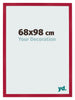 Bilderrahmen 68x98cm Rot MDF Bologna Vorne Messe | Yourdecoration.at