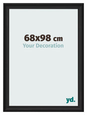 Bilderrahmen 68x98cm Schwarz Gemasert MDF Lazio Vorne Messe | Yourdecoration.at