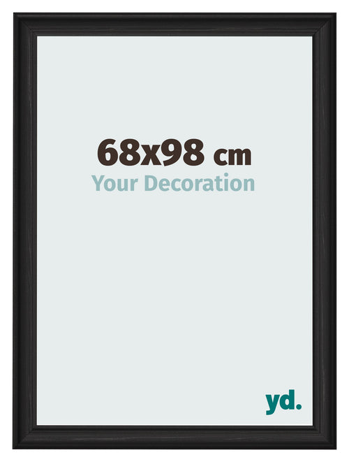 Bilderrahmen 68x98cm Schwarz Gemasert MDF Lazio Vorne Messe | Yourdecoration.at