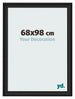 Bilderrahmen 68x98cm Schwarz Gemasert MDF Lazio Vorne Messe | Yourdecoration.at