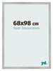Bilderrahmen 68x98cm Silber Matt MDF Bologna Vorne Messe | Yourdecoration.at