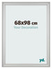Bilderrahmen 68x98cm Silber Matt MDF Lazio Vorne Messe | Yourdecoration.at