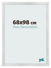 Bilderrahmen 68x98cm Silber Schwarz Gewischt MDF Pisa Vorne Messe | Yourdecoration.at