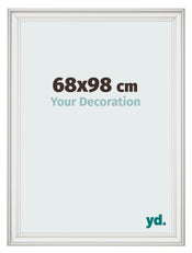 Bilderrahmen 68x98cm Weiss Gewischt MDF Lazio Vorne Messe | Yourdecoration.at