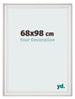 Bilderrahmen 68x98cm Weiss Gewischt MDF Lazio Vorne Messe | Yourdecoration.at