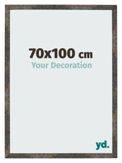 Bilderrahmen 70x100 cm Oxidiertes Metall MDF Bologna Vorne Messe | Yourdecoration.at