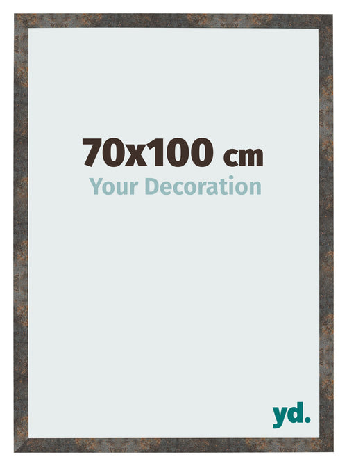 Bilderrahmen 70x100 cm Oxidiertes Metall MDF Bologna Vorne Messe | Yourdecoration.at