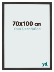 Bilderrahmen 70x100 cm Schwarz Matt MDF Bologna Vorne Messe | Yourdecoration.at