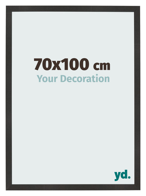 Bilderrahmen 70x100 cm Schwarz Matt MDF Bologna Vorne Messe | Yourdecoration.at