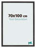 Bilderrahmen 70x100 cm Schwarz Matt MDF Bologna Vorne Messe | Yourdecoration.at