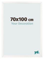 Bilderrahmen 70x100 cm Weiss Hochglanz MDF Bologna Vorne Messe | Yourdecoration.at