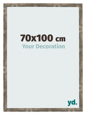 Bilderrahmen 70x100cm Blau Gold Meliert MDF Bologna Vorne Messe | Yourdecoration.at