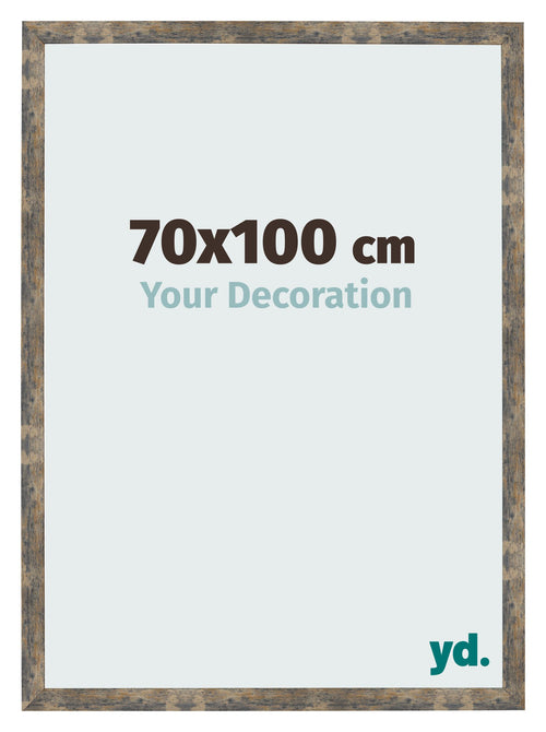 Bilderrahmen 70x100cm Blau Gold Meliert MDF Bologna Vorne Messe | Yourdecoration.at