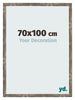 Bilderrahmen 70x100cm Blau Gold Meliert MDF Bologna Vorne Messe | Yourdecoration.at