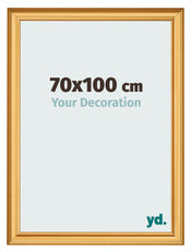 Bilderrahmen 70x100cm Gold Matt MDF Lazio Vorne Messe | Yourdecoration.at