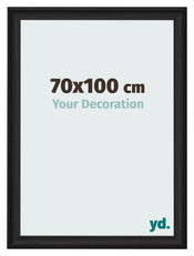 Bilderrahmen 70x100cm Schwarz Gemasert MDF Lazio Vorne Messe | Yourdecoration.at