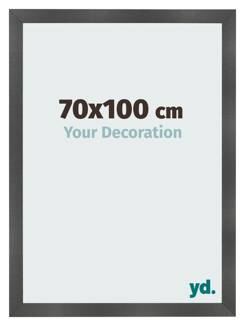 Bilderrahmen 70x100cm Schwarz Silber Poliert MDF Pisa Vorne Messe | Yourdecoration.at