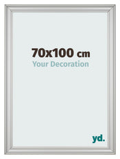 Bilderrahmen 70x100cm Silber Matt MDF Lazio Vorne Messe | Yourdecoration.at