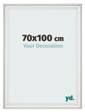 Bilderrahmen 70x100cm Weiss Gewischt MDF Lazio Vorne Messe | Yourdecoration.at