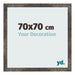 Bilderrahmen 70x70 cm Oxidiertes Metall MDF Bologna Vorne Messe | Yourdecoration.at