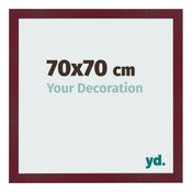Bilderrahmen 70x70 cm Weinrot Gewischt MDF Bologna Vorne Messe | Yourdecoration.at