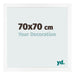 Bilderrahmen 70x70 cm Weiss Matt MDF Bologna Vorne Messe | Yourdecoration.at
