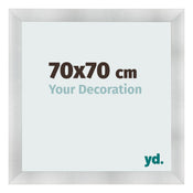 Bilderrahmen 70x70cm Aluminium Gebürstet MDF Pisa Vorne Messe | Yourdecoration.at