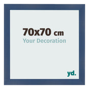 Bilderrahmen 70x70cm Dunkelblau Gewischt MDF Pisa Vorne Messe | Yourdecoration.at