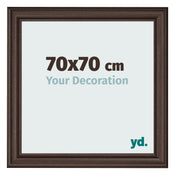 Bilderrahmen 70x70cm Eiche Dunkel MDF Lazio Vorne Messe | Yourdecoration.at