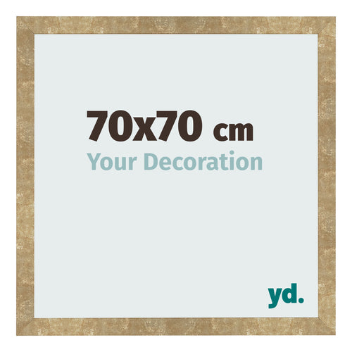 Bilderrahmen 70x70cm Gold Antik MDF Bologna Vorne Messe | Yourdecoration.at