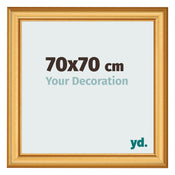 Bilderrahmen 70x70cm Gold Matt MDF Lazio Vorne Messe | Yourdecoration.at