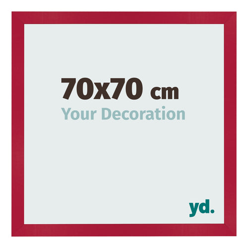 Bilderrahmen 70x70cm Rot MDF Bologna Vorne Messe | Yourdecoration.at