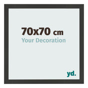 Bilderrahmen 70x70cm Schwarz Gemasert MDF Bologna Vorne Messe | Yourdecoration.at